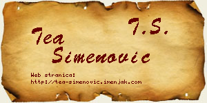 Tea Simenović vizit kartica